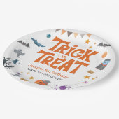 Assiettes En Carton Belle Trick ou traiter Halloween 5e anniversaire f (Angle)