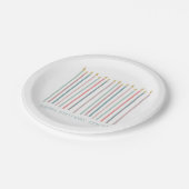 Assiettes En Carton Belles bougies d'anniversaire (Angle)