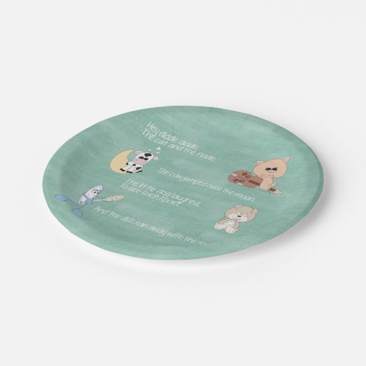 Assiettes En Carton Belles comptines de bébé (Angle)