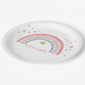 Assiettes En Carton Belles étoiles arc-en-ciel (Angle)