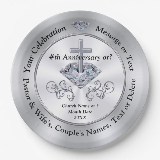 Assiettes En Carton Belles fournitures personnalisées, Fête CHRÉTIENNE (Devant)