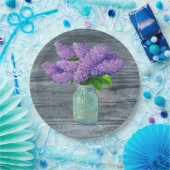 Assiettes En Carton Belles Lilacs En Mason Jar Rustique (Fête)