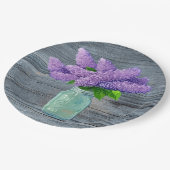 Assiettes En Carton Belles Lilacs En Mason Jar Rustique (Angle)