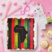 Assiettes En Carton Belles plaques de papier Carré Afrique (Fête)