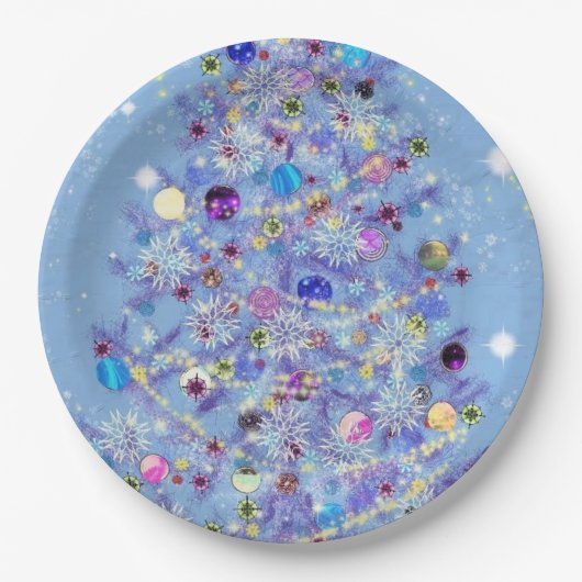 Assiettes En Carton Belles plaques en papier de Noël (Devant)