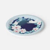 Assiettes En Carton Belles tourterelles blanches (Angle)