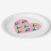 Assiettes En Carton Belles tulipes. (Angle)