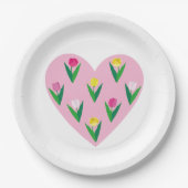 Assiettes En Carton Belles tulipes. (Devant)