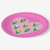 Assiettes En Carton Belles tulipes. (Angle)