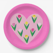 Assiettes En Carton Belles tulipes. (Devant)