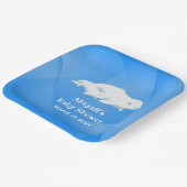 Assiettes En Carton Béluga Bleu, Baby shower de l'océan Arctique blanc (Angulaire)