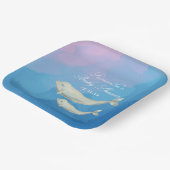 Assiettes En Carton Beluga Whale Maman et Baby shower de veau (Angulaire)