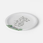 Assiettes En Carton Bénédiction "Que tous vos problèmes soient moins"  (Angle)