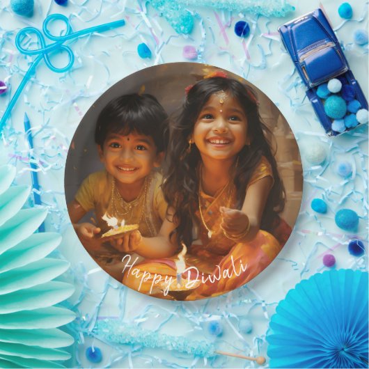 Assiettes En Carton Bénédictions radieuses : Diwali Joy avec les enfan (Fête)