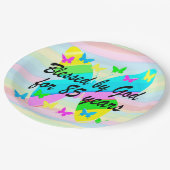 ASSIETTES EN CARTON BÉNÉFICIÉ PAR DIEU 85E ANNIVERSAIRE PAPIER PLATES (Angle)