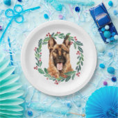 Assiettes En Carton Berger allemand Elégant chien Noël (Fête)