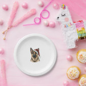 Assiettes En Carton Berger allemand Père Noël Chien Noël (Fête)