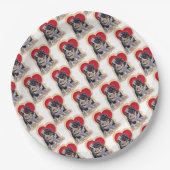 Assiettes En Carton Bernedoodle noir mignon (Devant)
