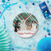 Assiettes En Carton Bernese Leonberger Pyrénées St Bernard Noël  (Fête)