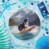 Assiettes En Carton Bernese Mountain Beach Surf Paining (Fête)