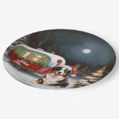 Assiettes En Carton Bernese Mountain Caravan Christmas Adventure (Angle)