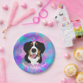 Assiettes En Carton Bernese Mountain Dog Anniversaire  (Fête)