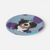 Assiettes En Carton Bernese Mountain Dog Anniversaire (Angle)
