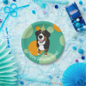 Assiettes En Carton Bernese Mountain Dog Anniversaire (Fête)