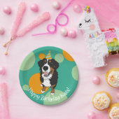 Assiettes En Carton Bernese Mountain Dog Anniversaire (Fête)