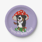 Assiettes En Carton Bernese Mountain Dog Anniversaire (Devant)