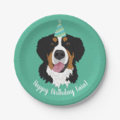 Assiettes En Carton Bernese Mountain Dog Anniversaire (Devant)