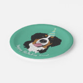Assiettes En Carton Bernese Mountain Dog Anniversaire (Angle)