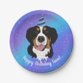 Assiettes En Carton Bernese Mountain Dog Anniversaire (Devant)
