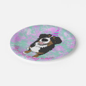 Assiettes En Carton Bernese Mountain Dog Anniversaire (Angle)