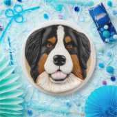 Assiettes En Carton Bernois Mountain Dog 3D inspiré (Fête)
