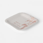 Assiettes En Carton Berries à herbe croisée mariage en terre cuite mar (Angulaire)