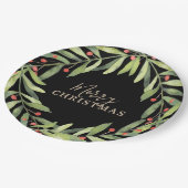 Assiettes En Carton Berries à la succursale sur Black Merry Christmas (Angle)