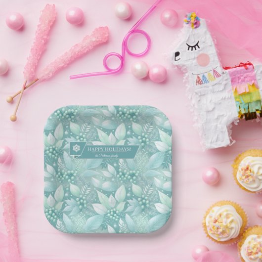 Assiettes En Carton Berries de Noël côtier Motif #7 ID1009 (Fête)