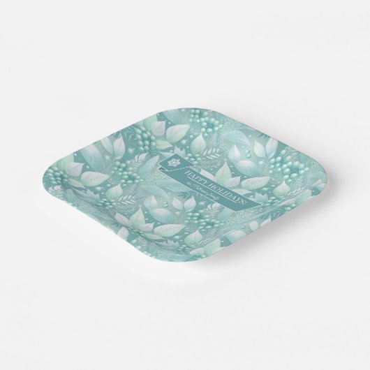 Assiettes En Carton Berries de Noël côtier Motif #7 ID1009 (Angulaire)