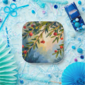 Assiettes En Carton Berries d'hiver et verdure | Fête (Fête)