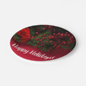 Assiettes En Carton Berries rouges et mélètte, Noël (Angle)
