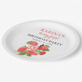 Assiettes En Carton Berry 1er Anniversaire Fraise fraise été (Angle)