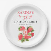 Assiettes En Carton Berry 1er Anniversaire Fraise fraise été (Devant)