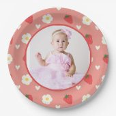 Assiettes En Carton Berry 1er Anniversaire Photo (Devant)