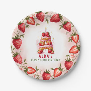 Assiettes En Carton Berry 1er Anniversaire Plaque Lettre A Cake Design