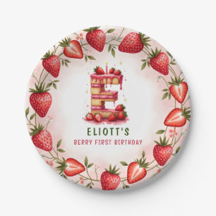 Assiettes En Carton Berry 1er Anniversaire Plaque Lettre E Cake Design