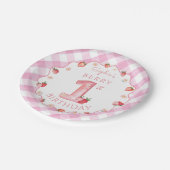Assiettes En Carton Berry 1er anniversaire Wavy (Angle)