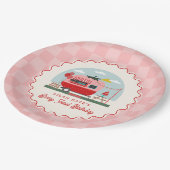 Assiettes En Carton Berry 1er Birthday Strawberry Camper Checper (Angle)