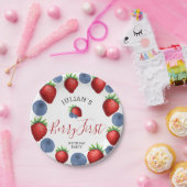 Assiettes En Carton Berry aux fraises 1er anniversaire (Fête)