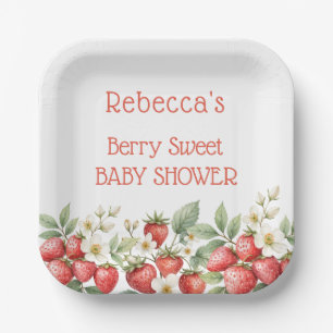 Assiettes En Carton Berry Baby shower sucré fraises Blossom